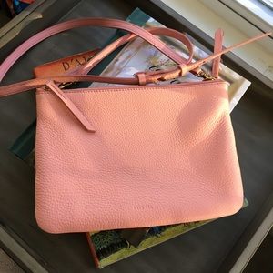 Fossil Pink Leather Crossbody Bag